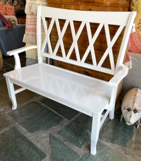 Entryway White Bench