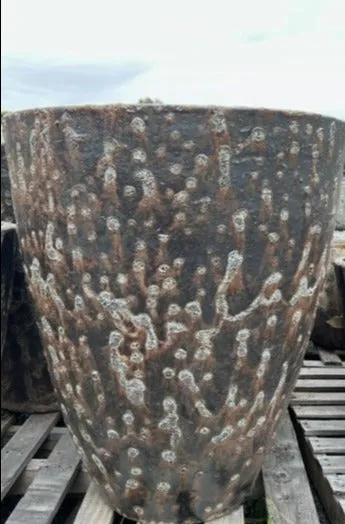 Extra Large Brown Lava Cone Pot