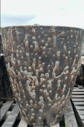 Extra Large Brown Lava Cone Pot