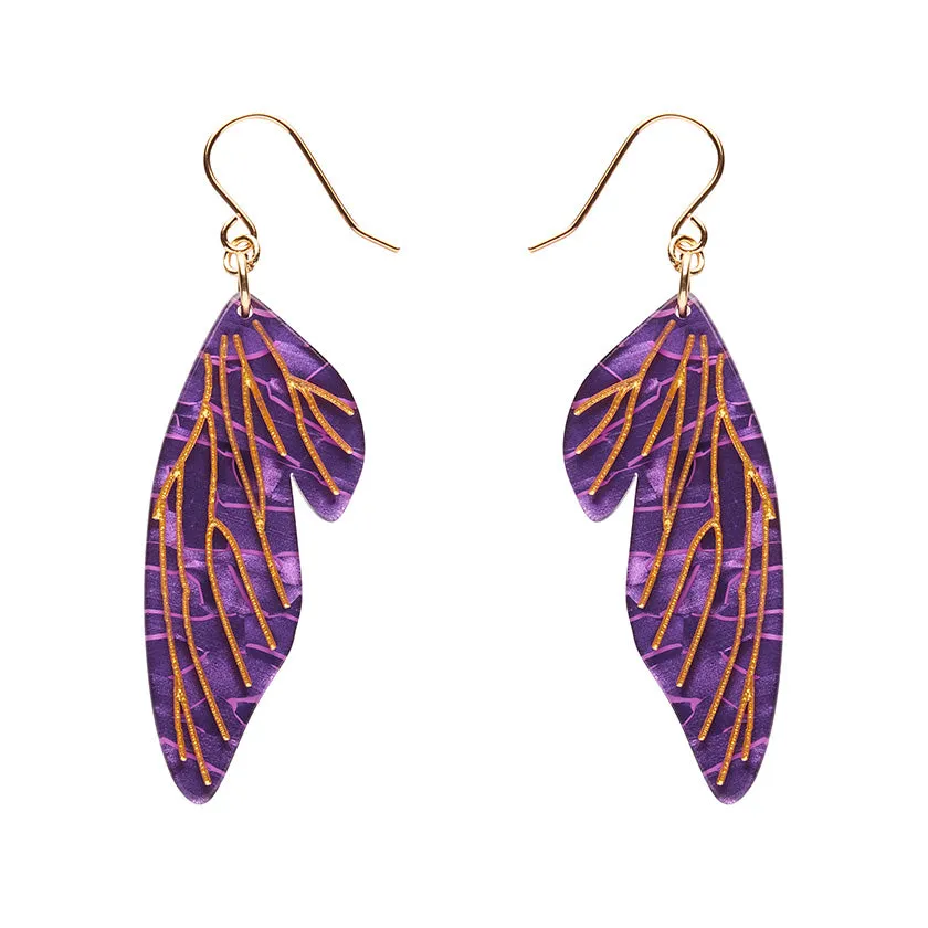 Fairy Wings Drop Earrings by Erstwilder in Multiple Colors