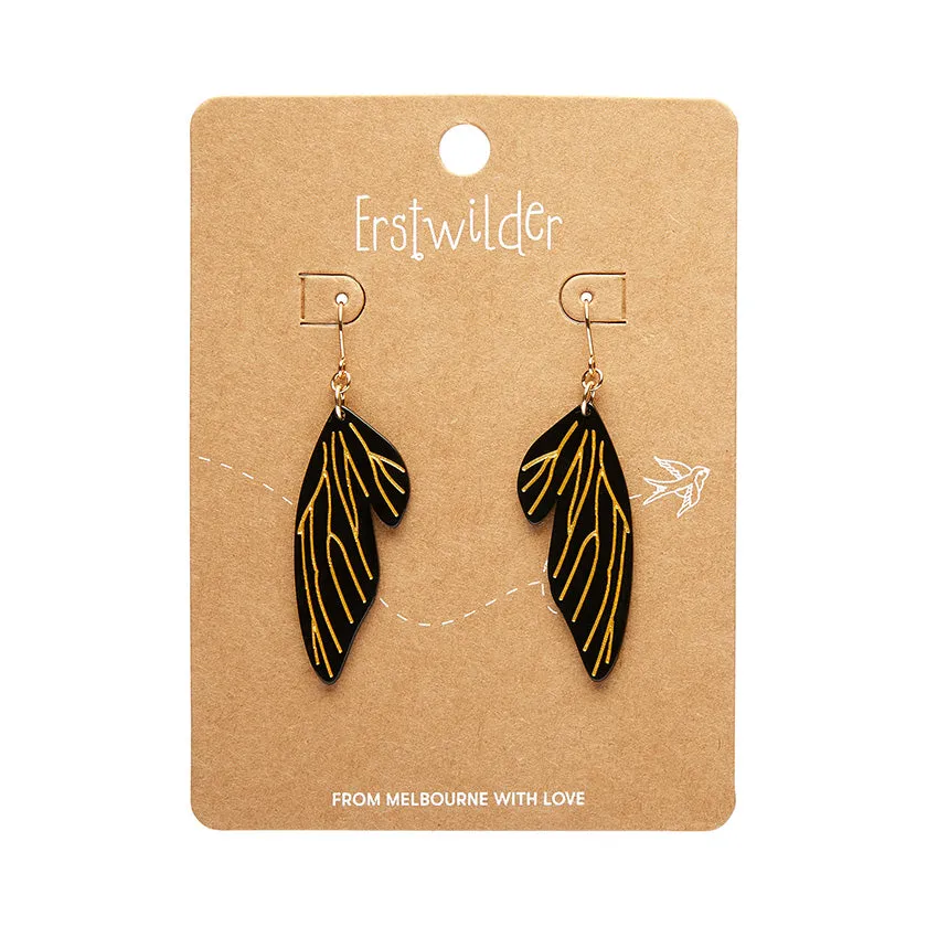 Fairy Wings Drop Earrings by Erstwilder in Multiple Colors