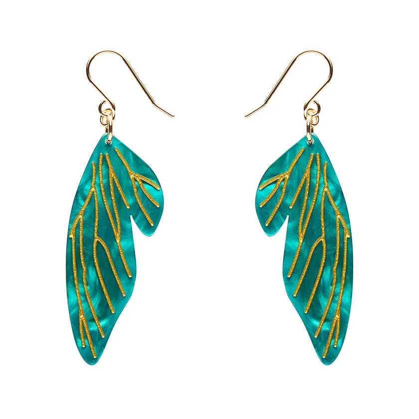 Fairy Wings Drop Earrings by Erstwilder in Multiple Colors