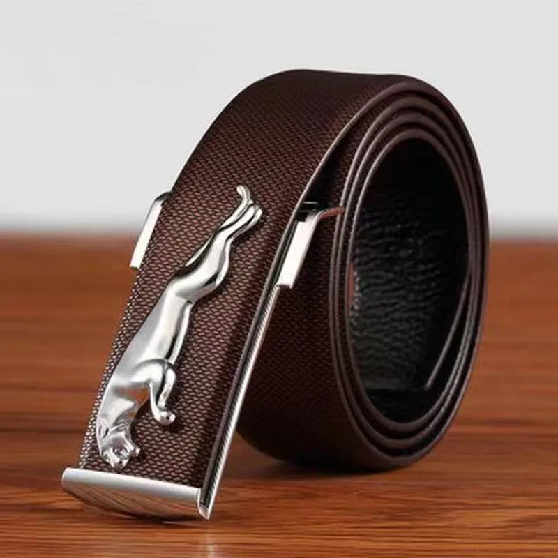 Fashionable Jaguar Alloy Buckle Designer Belt For Men's-JonasParamount