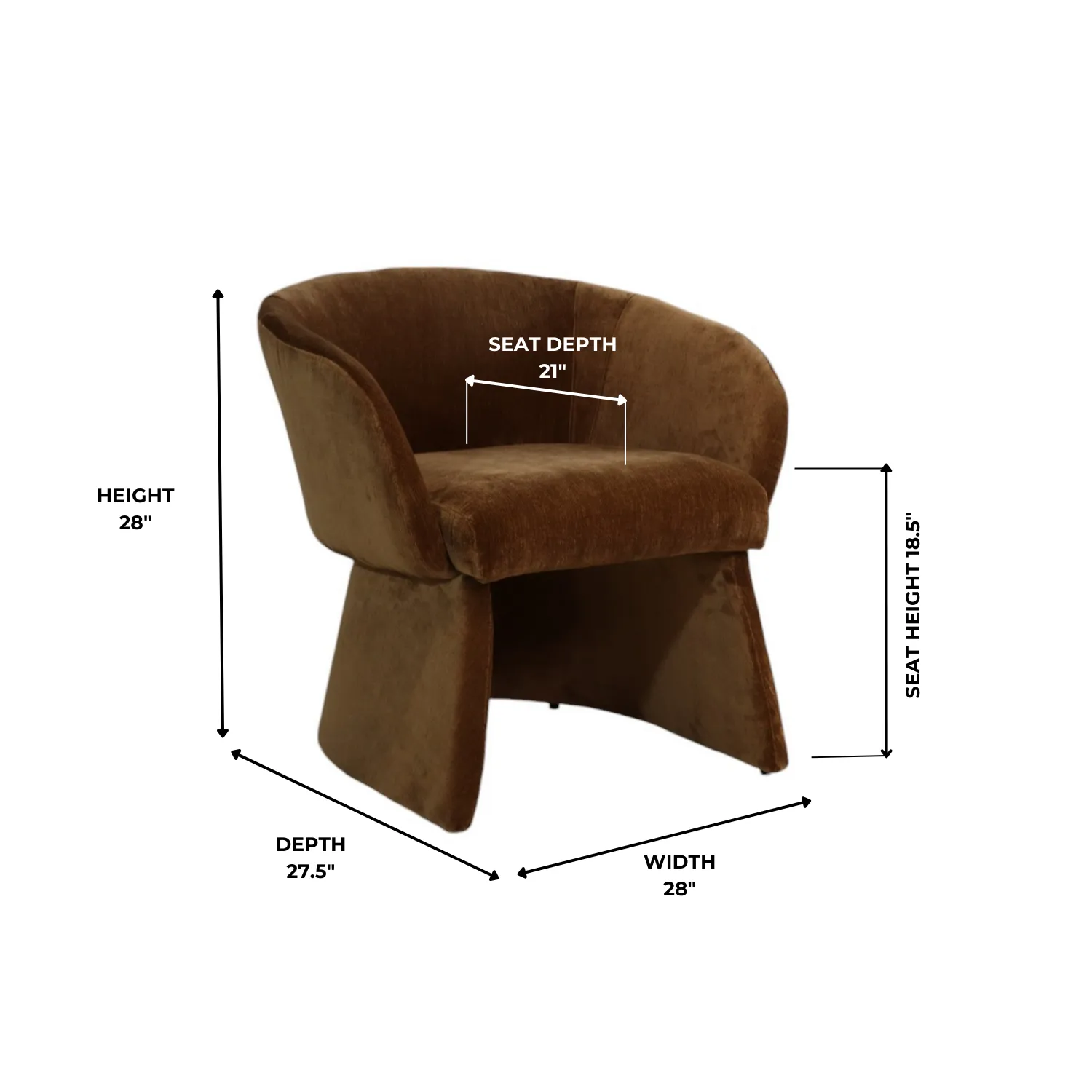 Fergus Velour Bronze Lounge Chair