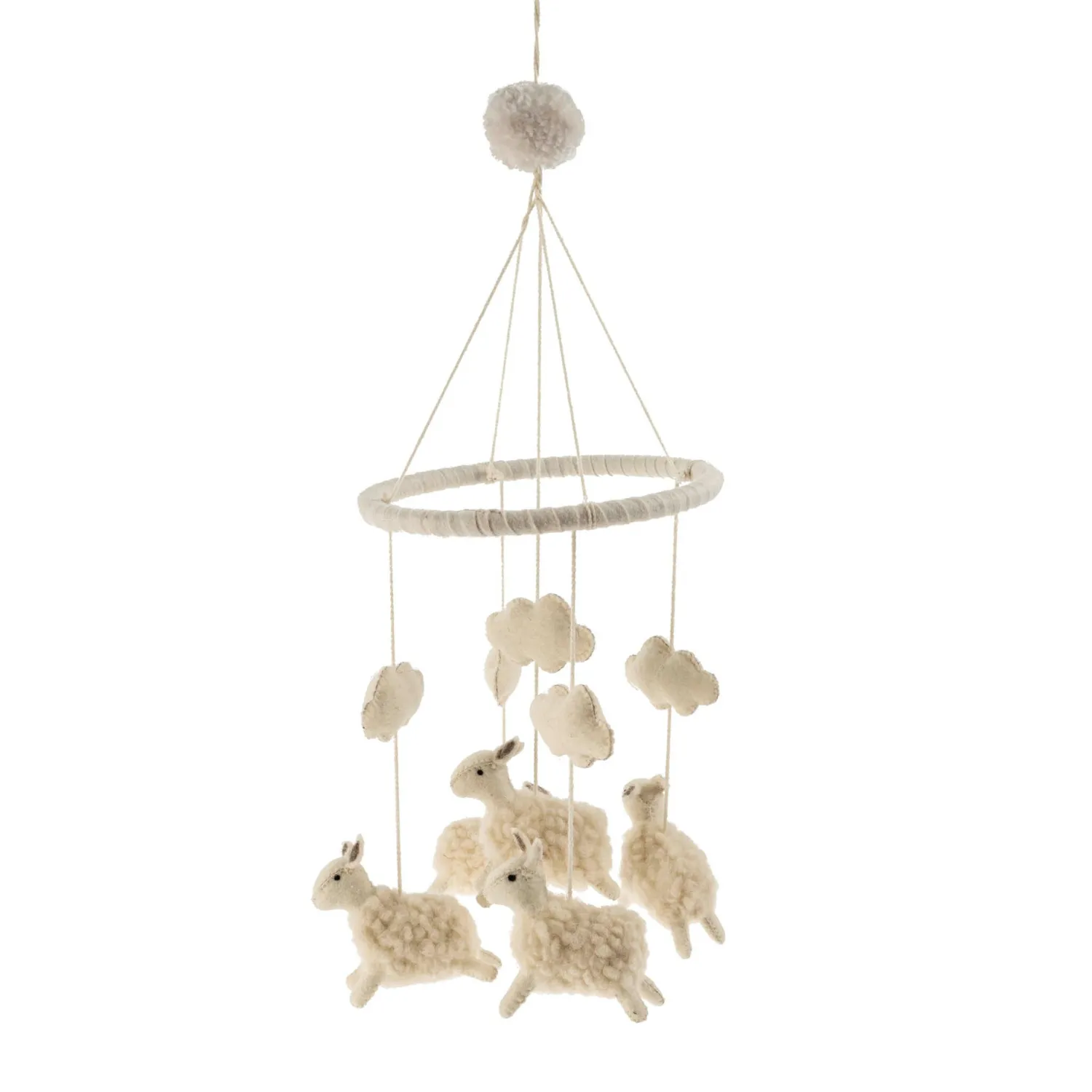 Floating Felt Sheep Baby Mobile