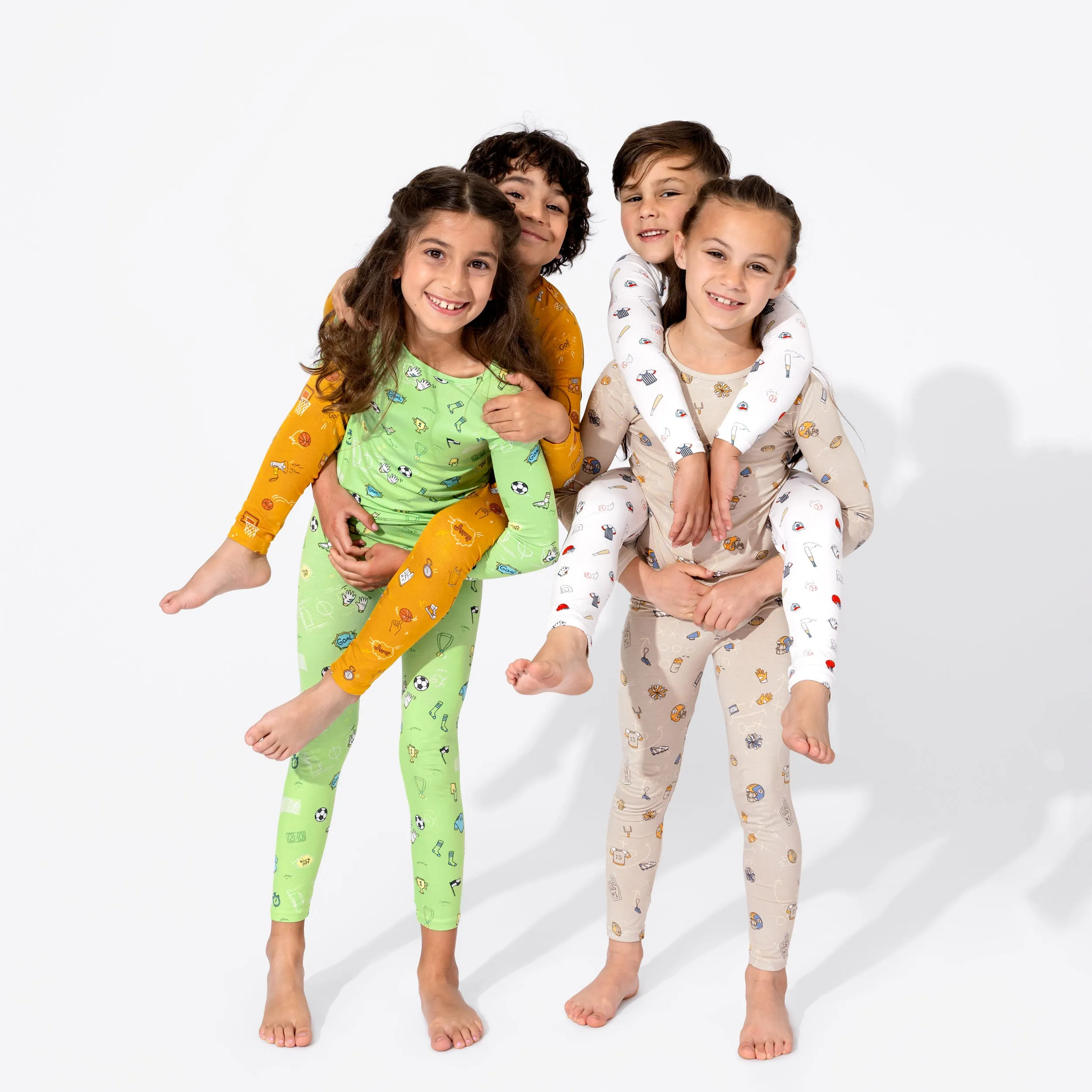 Football Bamboo Kids Pajamas