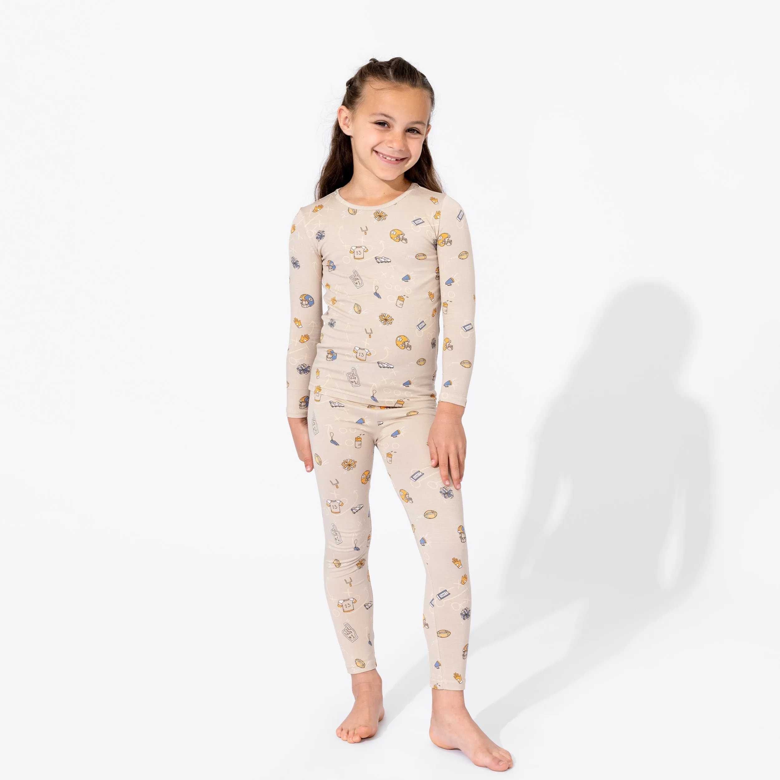 Football Bamboo Kids Pajamas