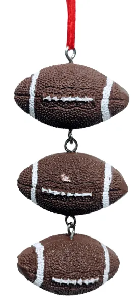 Football Ornament with 3 Balls