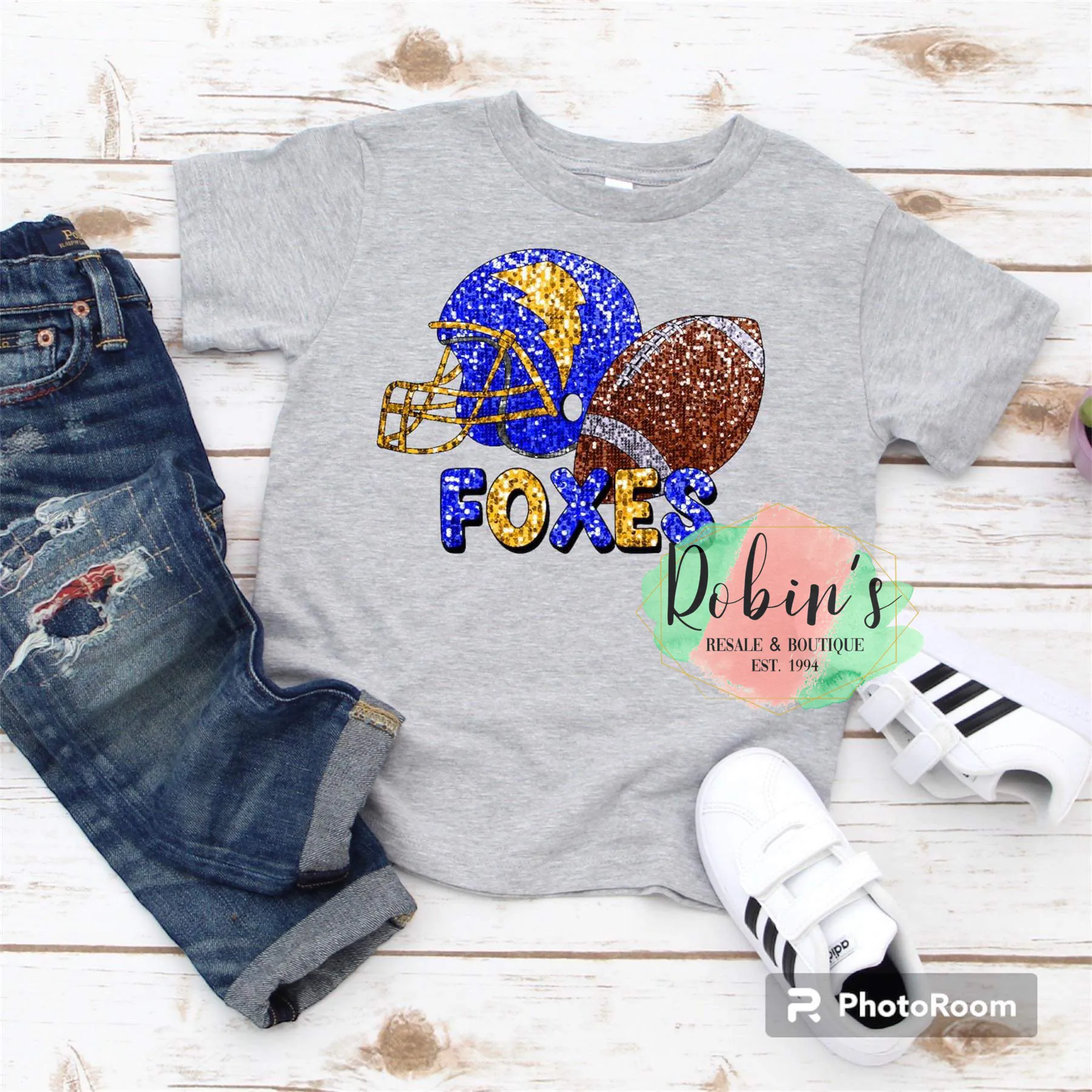 Foxes Faux Glitter Football Preorder