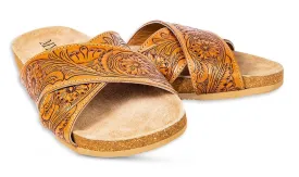 Gracie Hand Tooled Sandal