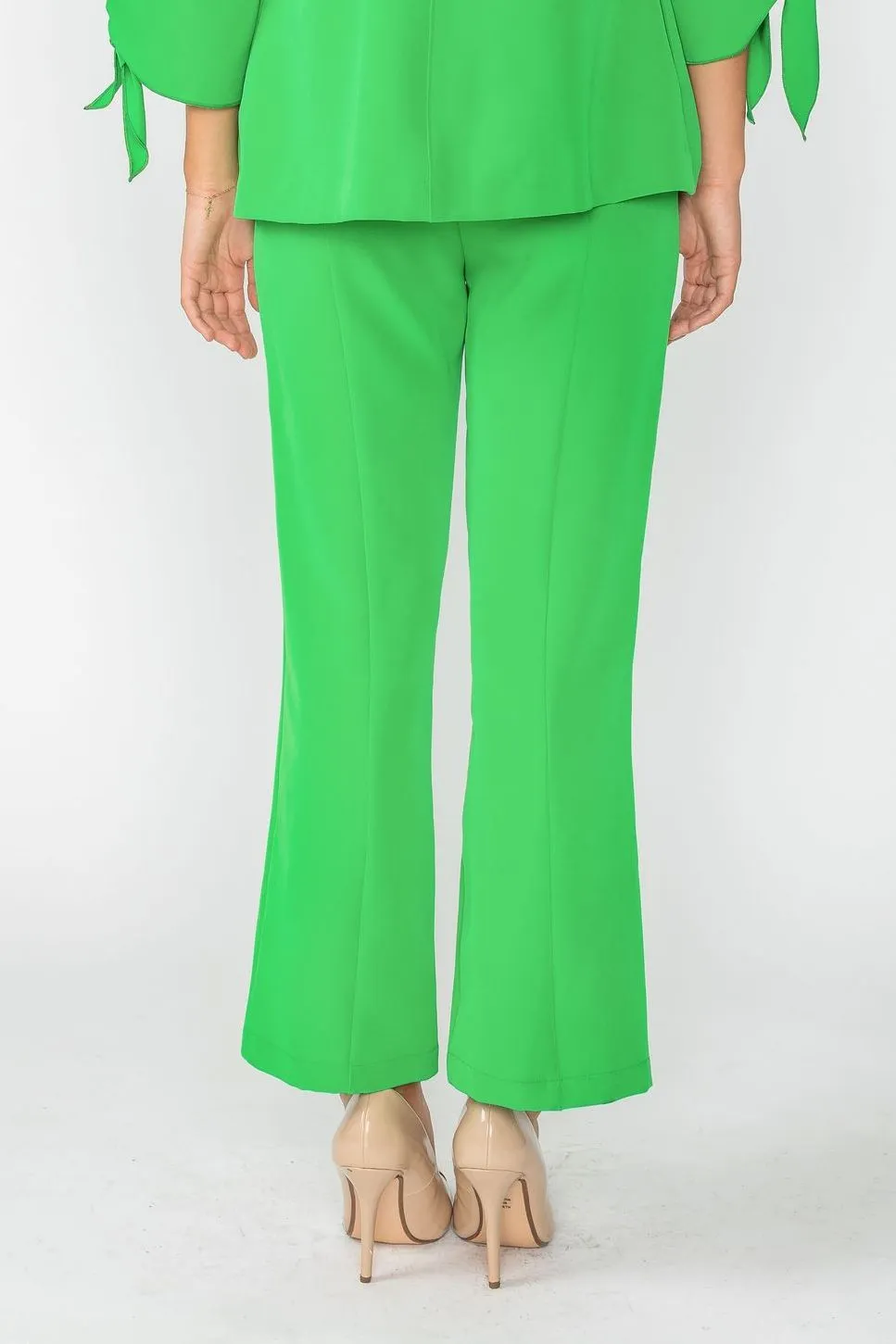 Green Pants With Front Slit