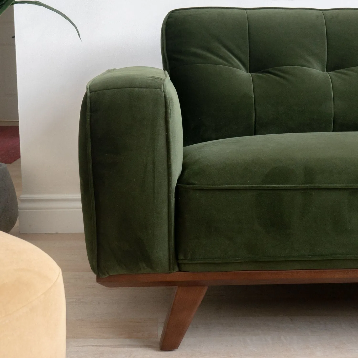 Harbord Olive Green Velvet Sofa