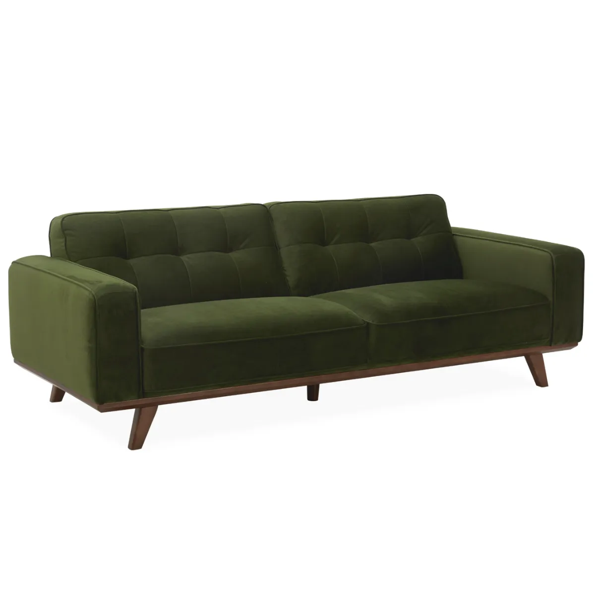 Harbord Olive Green Velvet Sofa