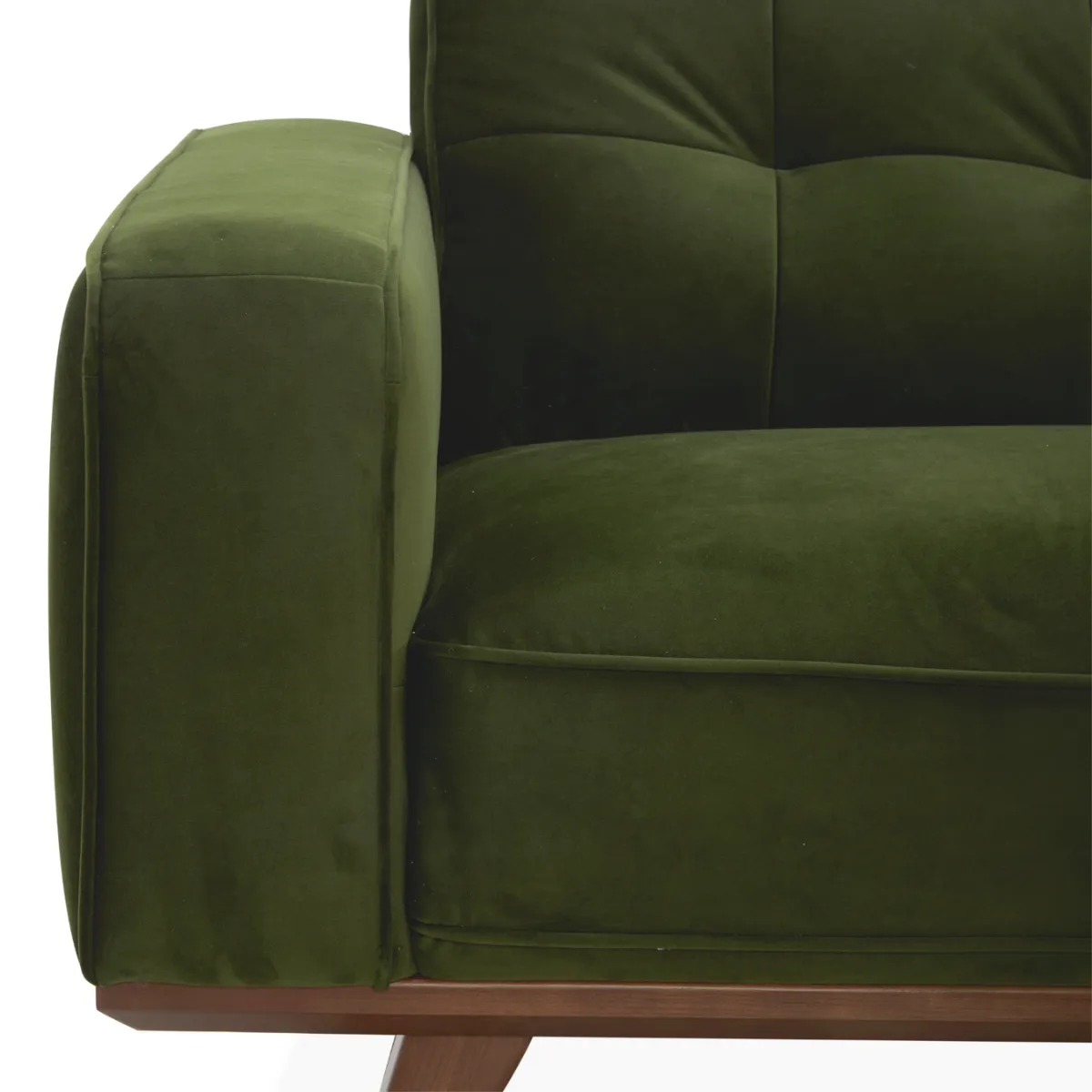 Harbord Olive Green Velvet Sofa