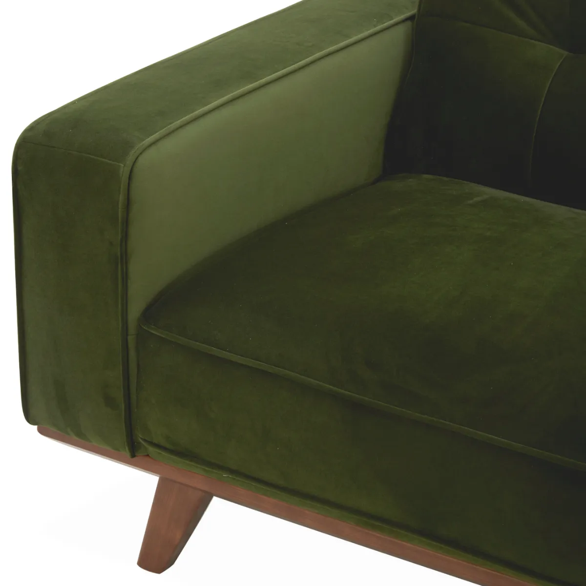 Harbord Olive Green Velvet Sofa