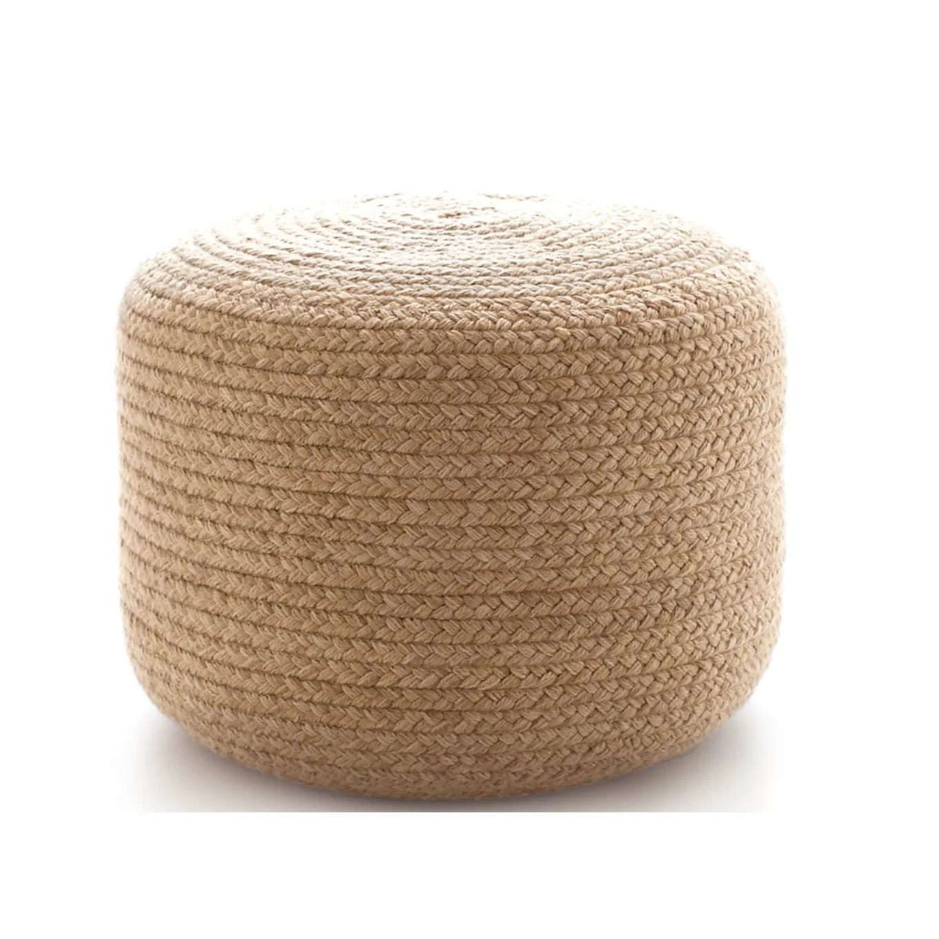 Indoor/Outdoor Pouf - Braided Natural