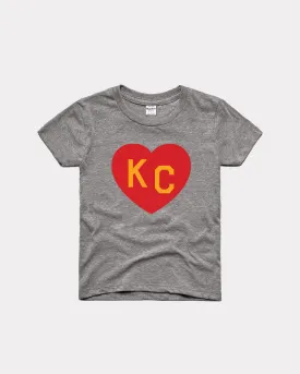 Kids Arrowhead Collection Grey KC Heart Vintage T-Shirt