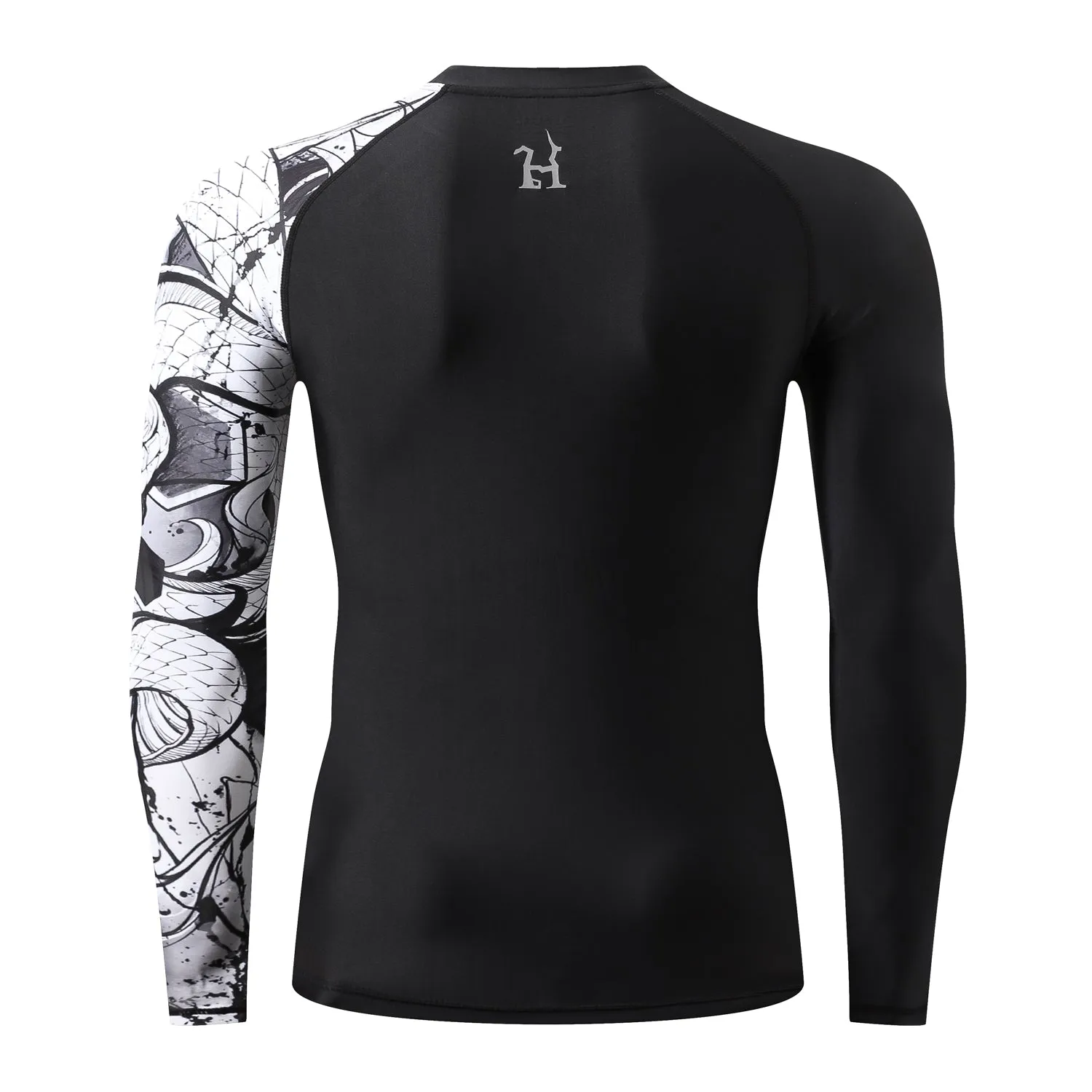 Men's Splice UV Sun Protection UPF 50  Skins Rash Guard Long Sleeves