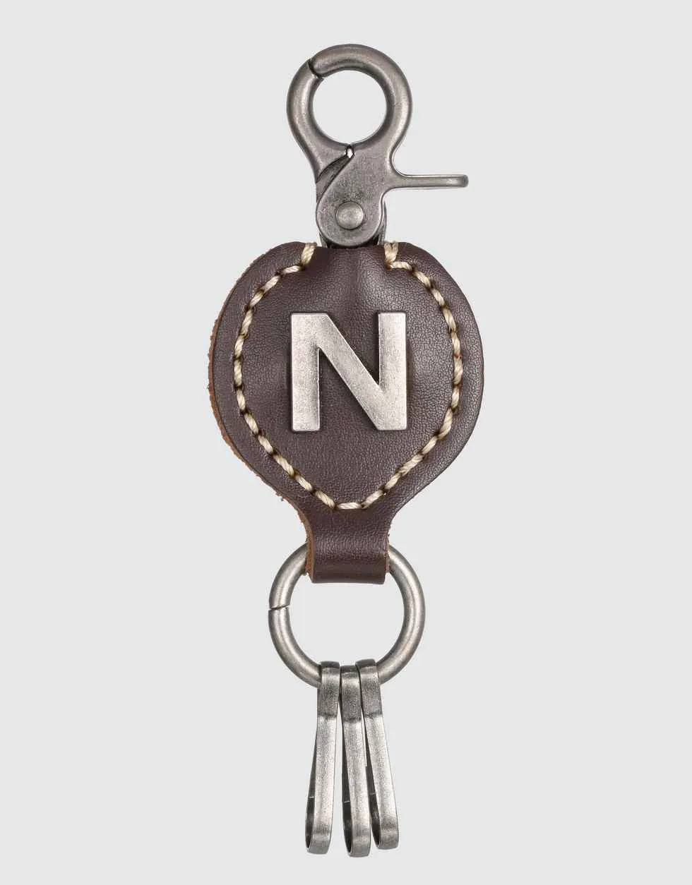 Monogrammed Ringlet Alphabet Keychain