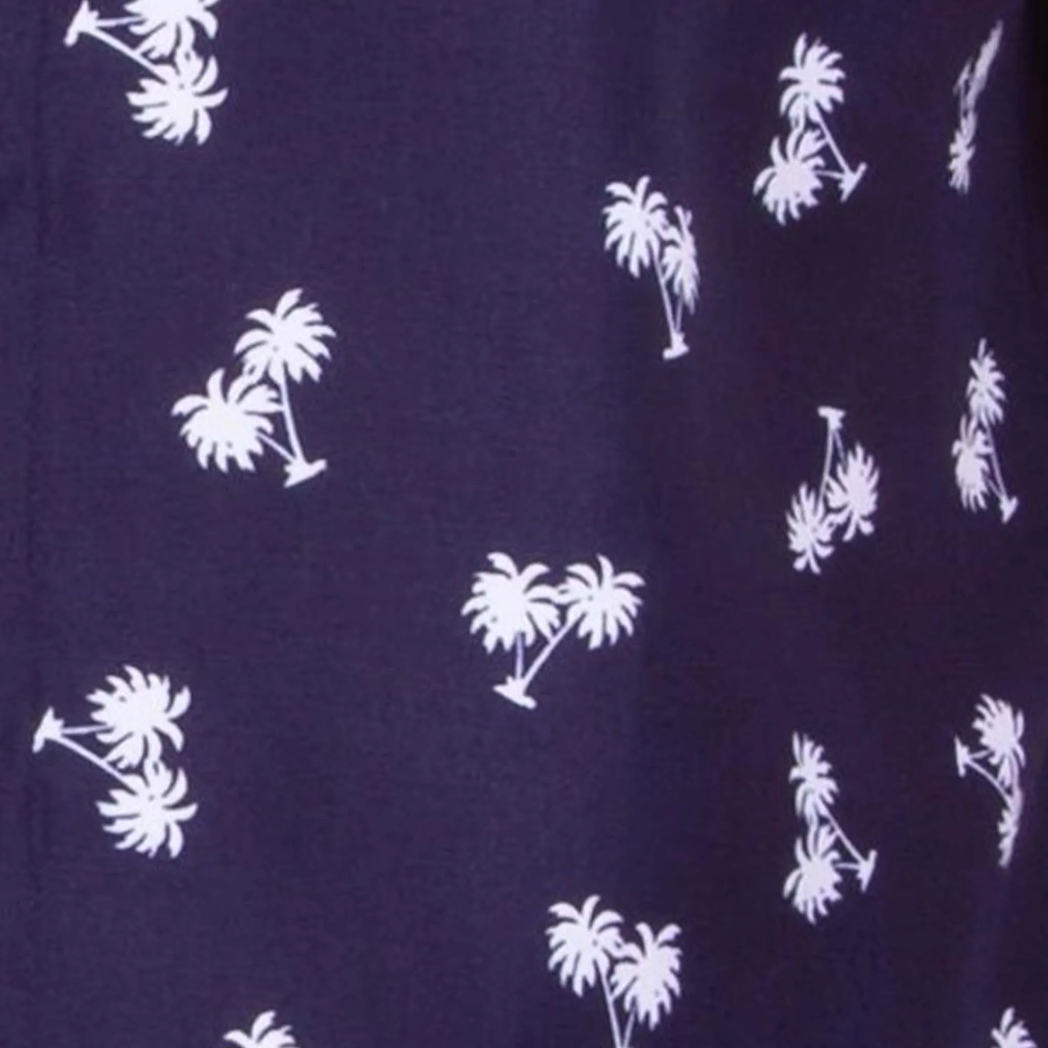 Navy Tropical Print Short Set