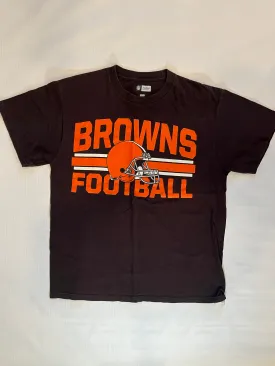 NFL Cleveland Browns Brown Short Sleeve Shirt Adult Medium