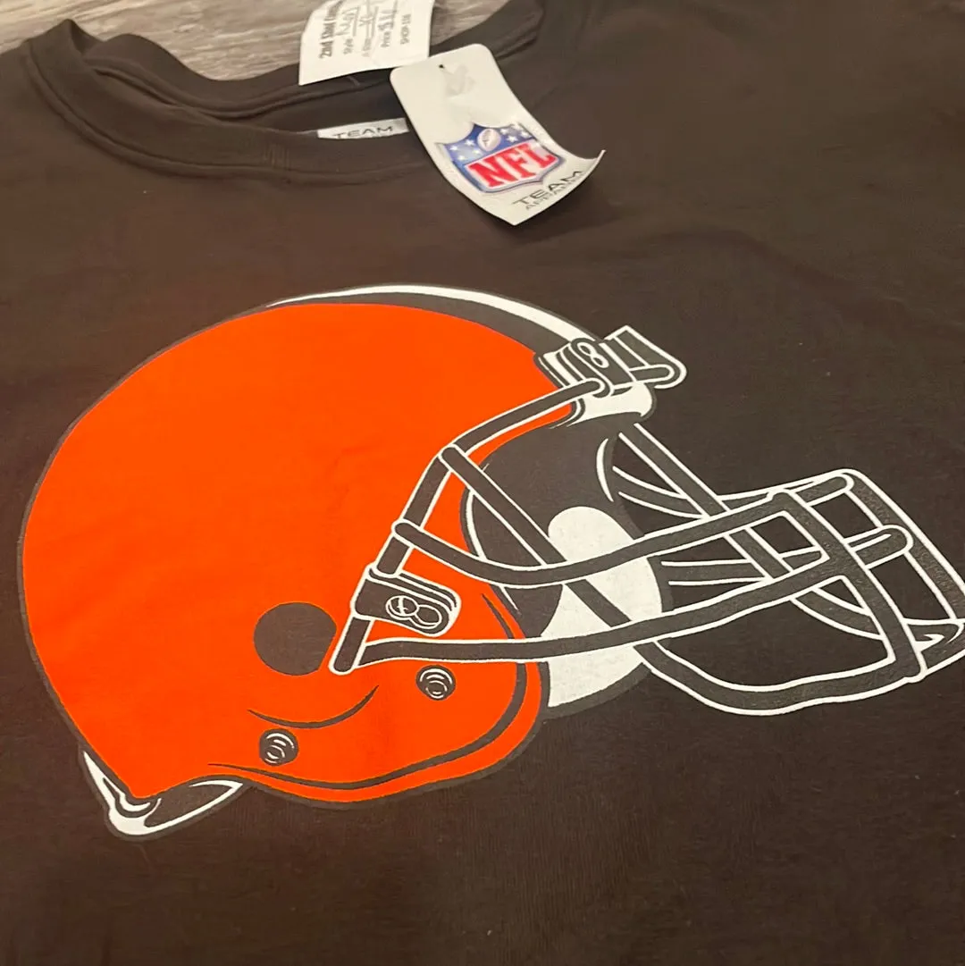 NFL Cleveland Browns Large Orange Helmet adult TShirt XLarge