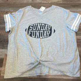 No Boundaries Sunday Funday Football Short Sleeve Shirt size 2XLarge (19)