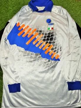 Pagliuca Italy Italia 1992 1993 WORLD CUP QUALIFIERS Diadora GK Gray Jersey Shirt L