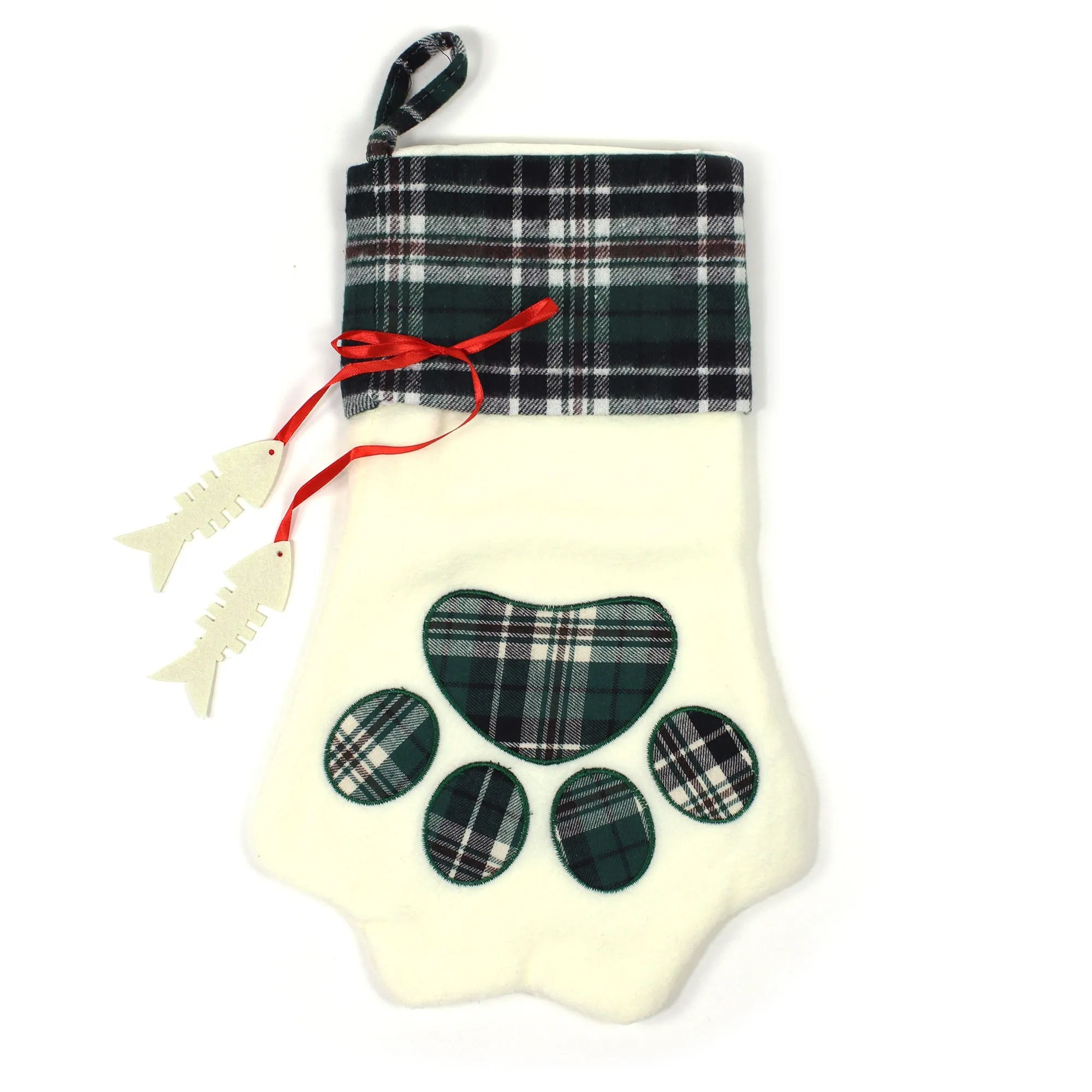 Personalised Christmas Stocking Paw 1pc