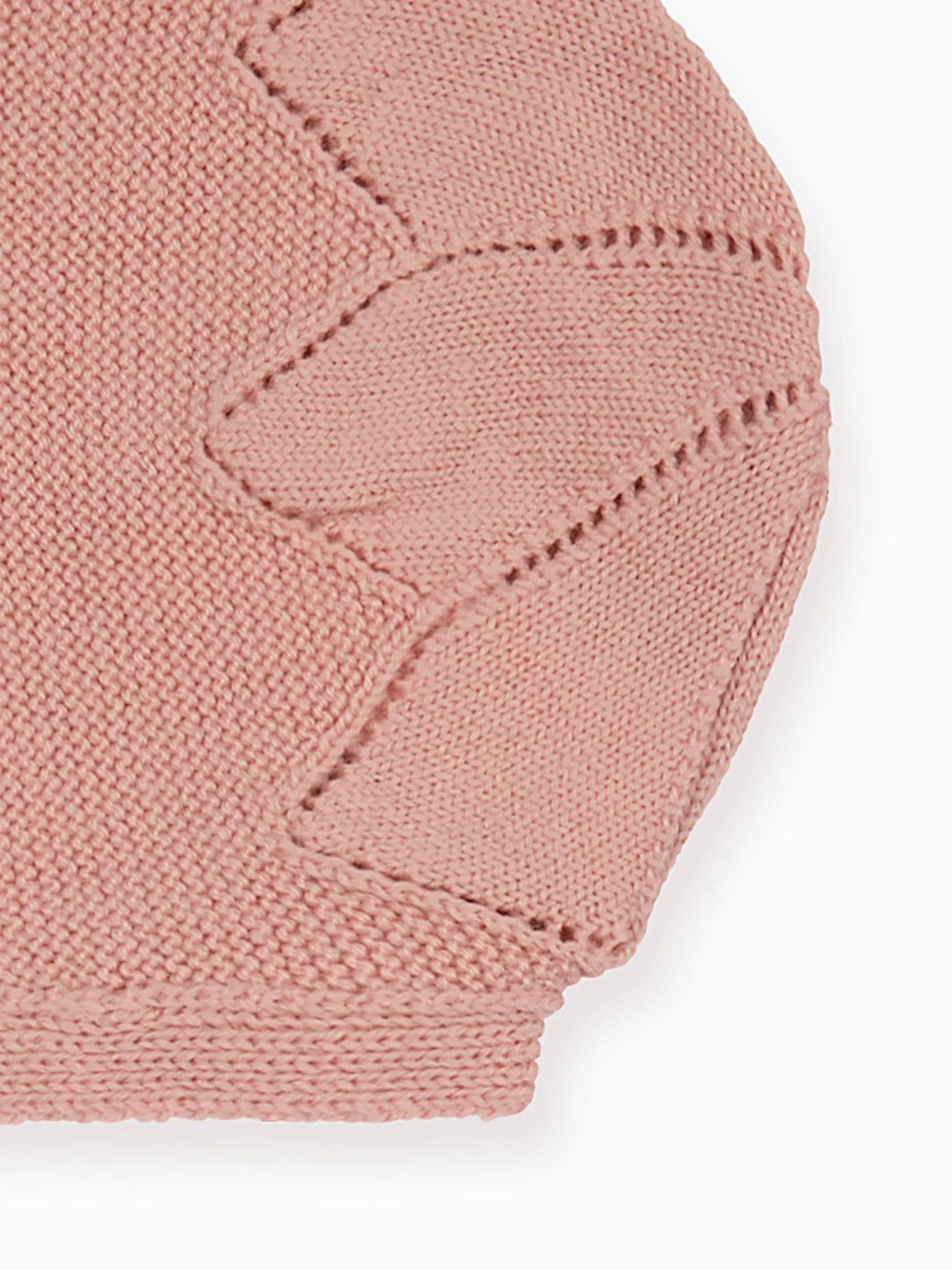 Pink Rixo Merino Baby Girl Knitted Bonnet