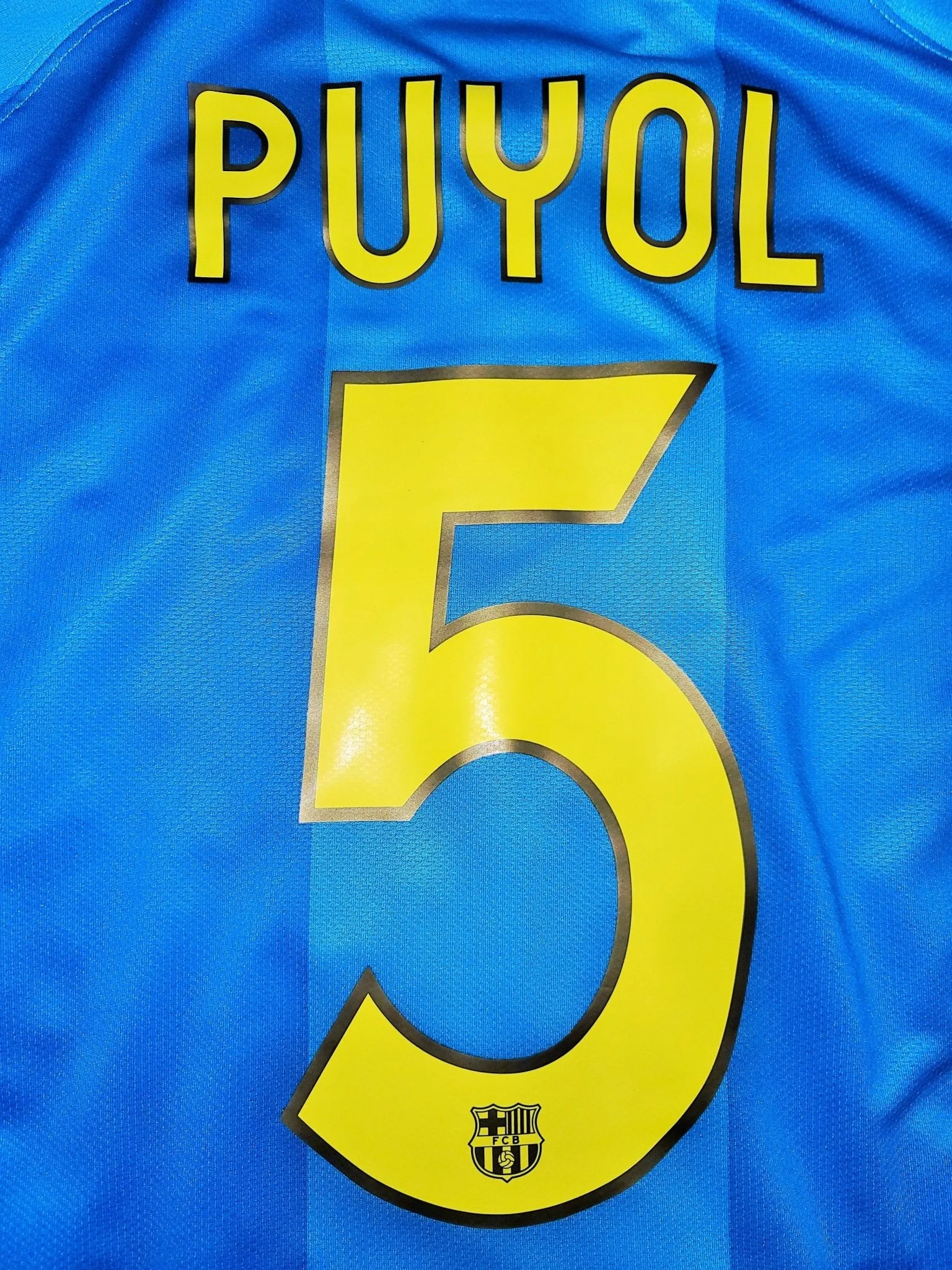 Puyol Barcelona Anniversary Blue 2007 2008 Jersey Shirt Camiseta Maglia L SKU# 244534-414