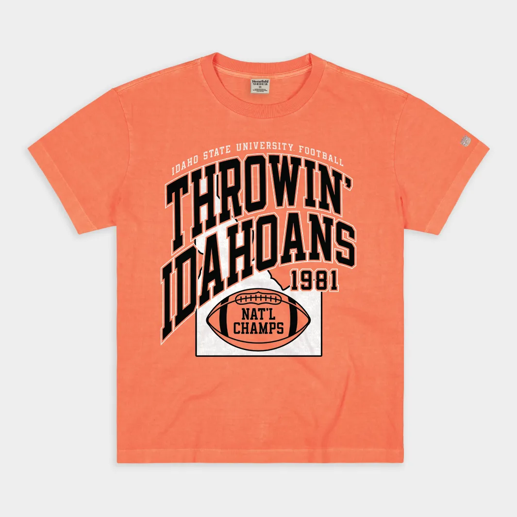 "Throwin' Idahoans" Bengals 1981 Football Vintage Heavyweight Tee