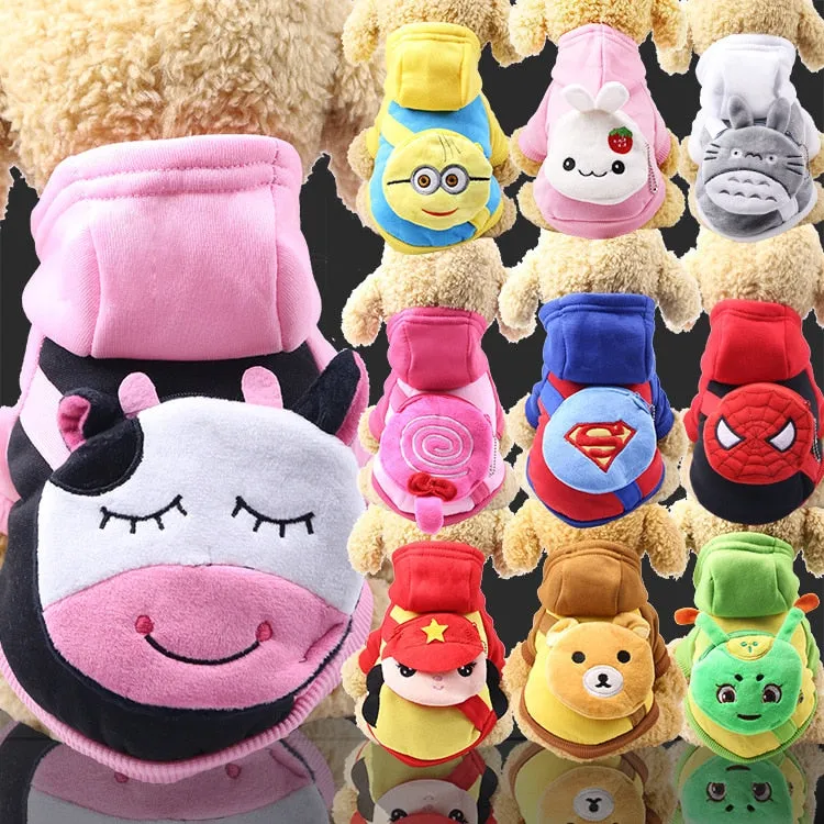 Super Cute Cartoon Character Hoodies For Puppy & Dogs