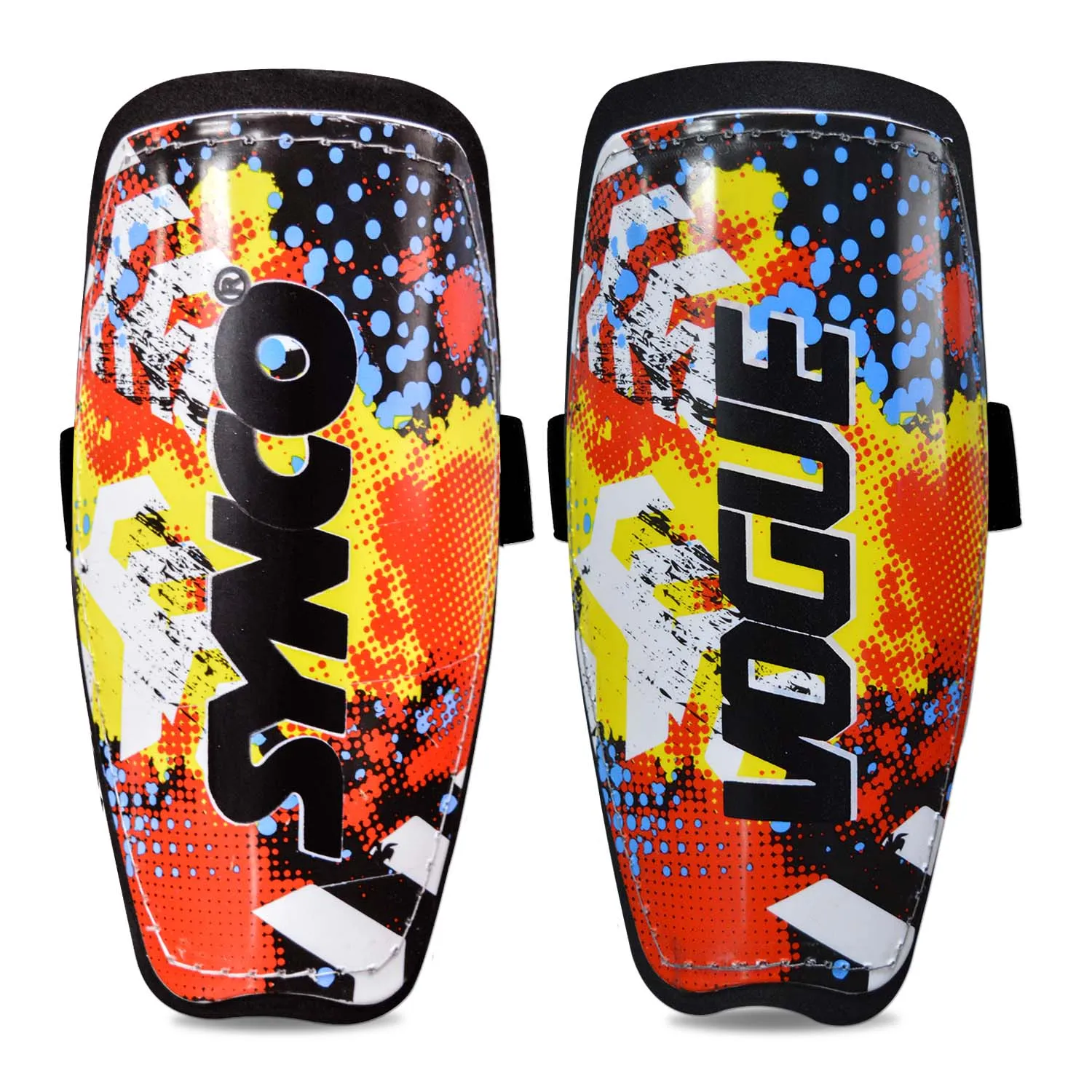 Synco Vogue Shin Guard | Football Shin Guard with Velcro Strap Adjustable | Shin Guard for Football | Superior Protection and Comfort | Shin Pad For Youth and Adults | Durable and Lightweight