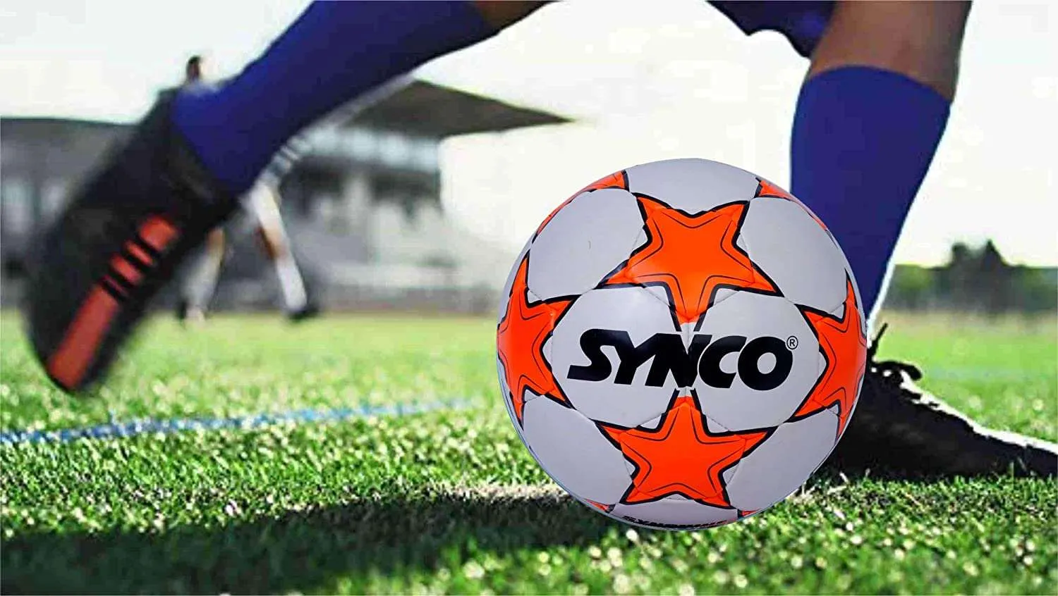 Synco World Cup Football | Soccer Ball Size-5 |Orange | 1 piece