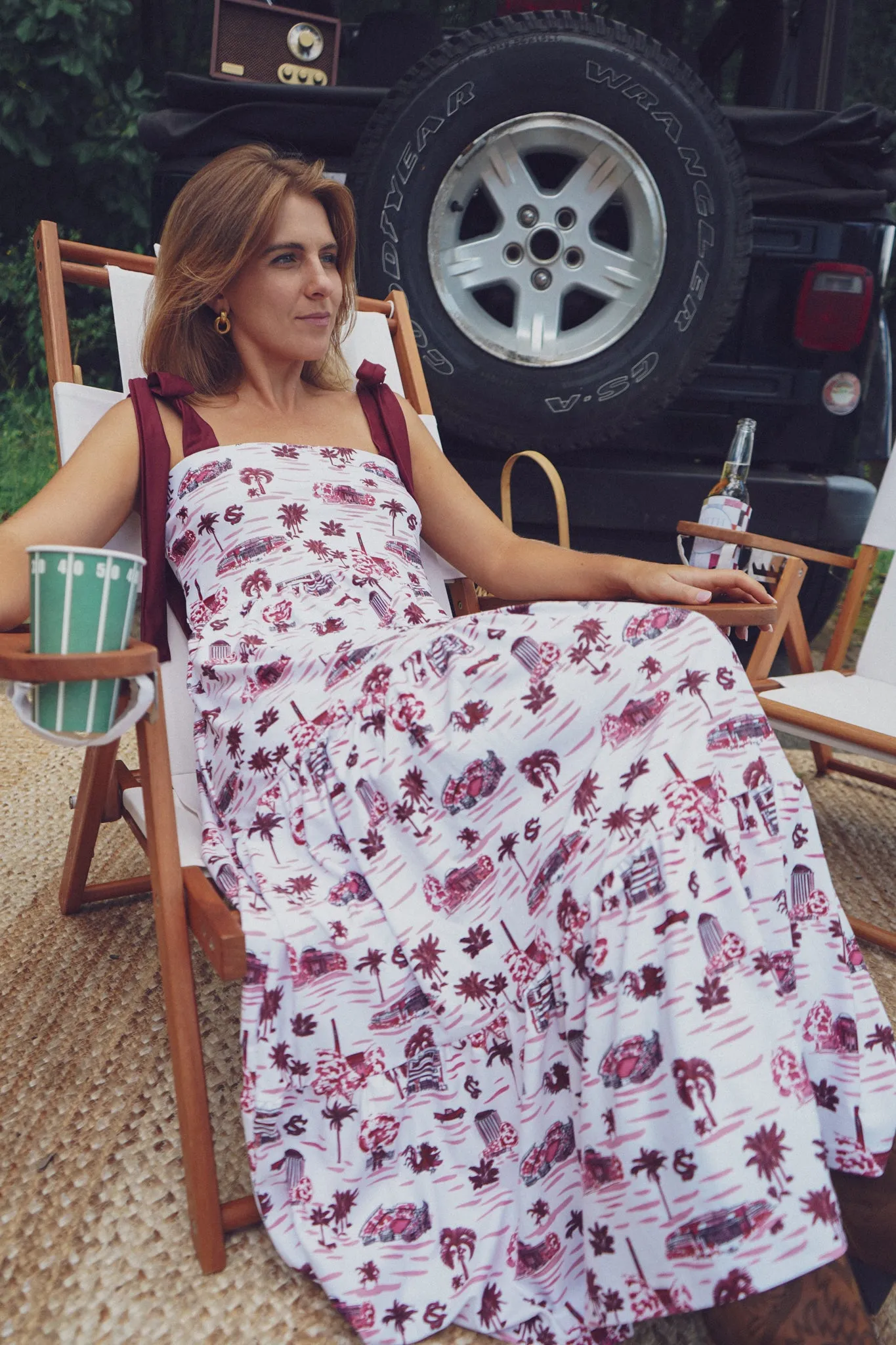 Tailgate Collection Sage Dress - Gamecock Toile