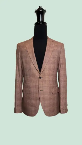 Vercini Men's Cinnamon Herringbone Elegance Blazer