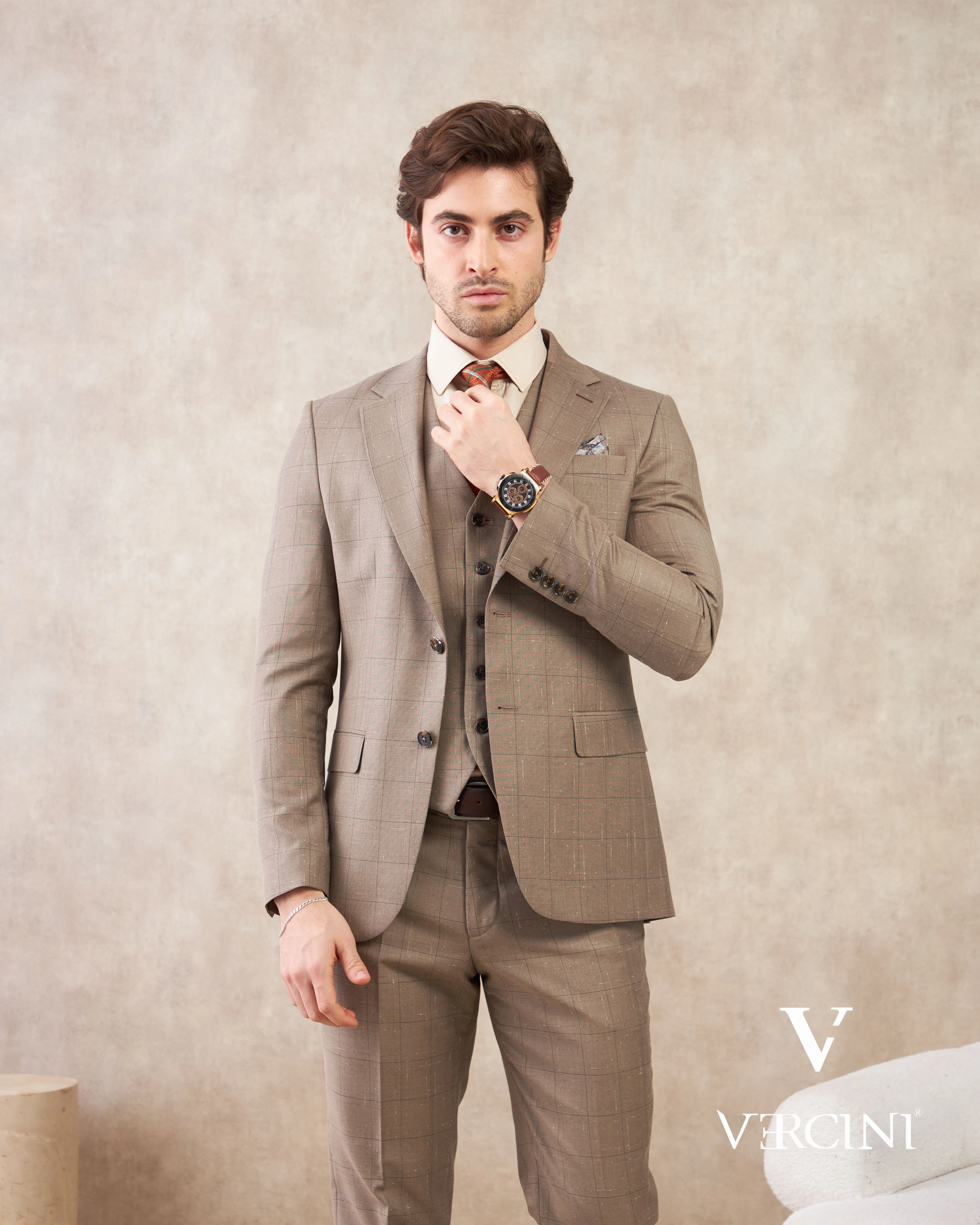 Vercini Terra Harmony Three-Piece Men's Suit