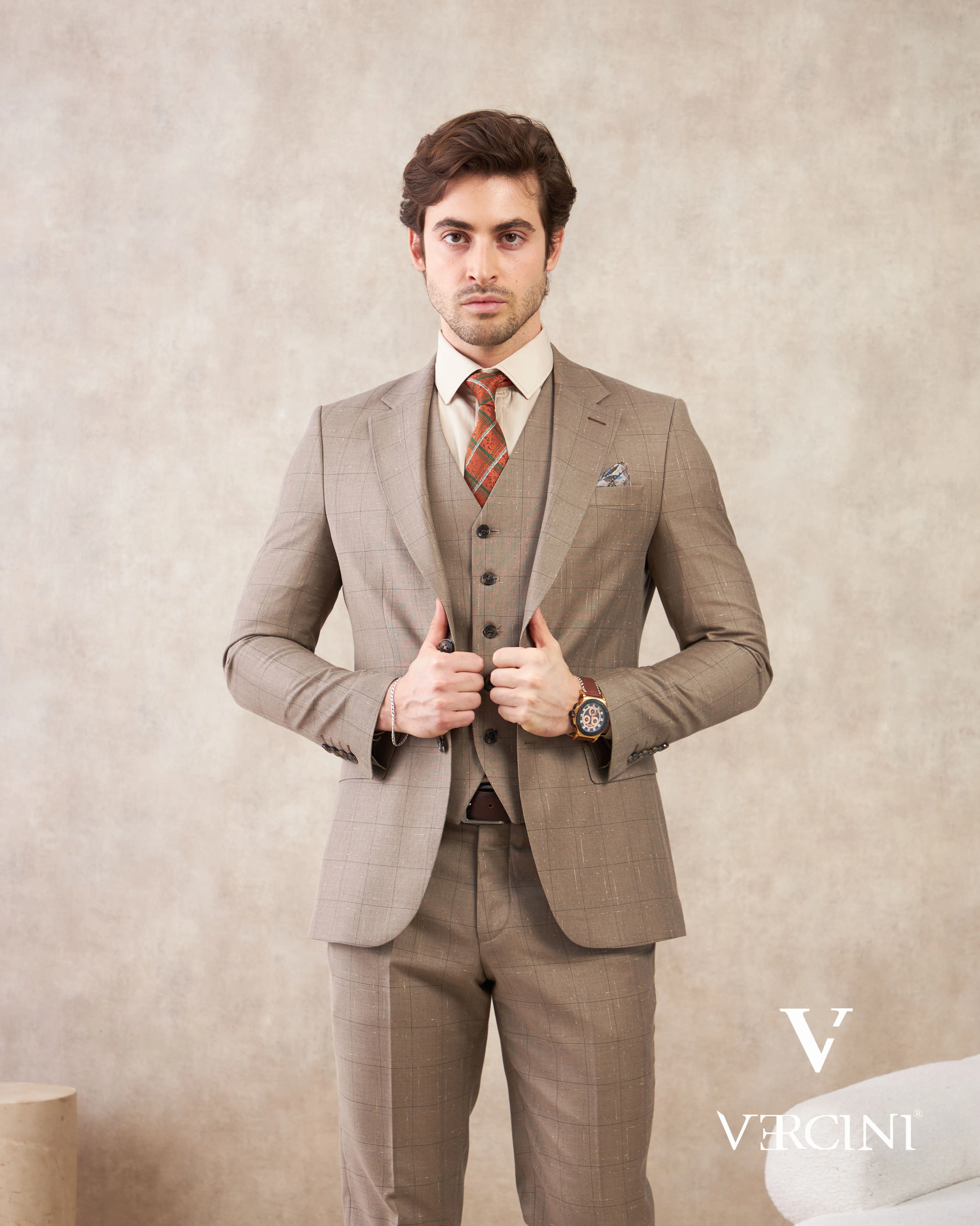 Vercini Terra Harmony Three-Piece Men's Suit