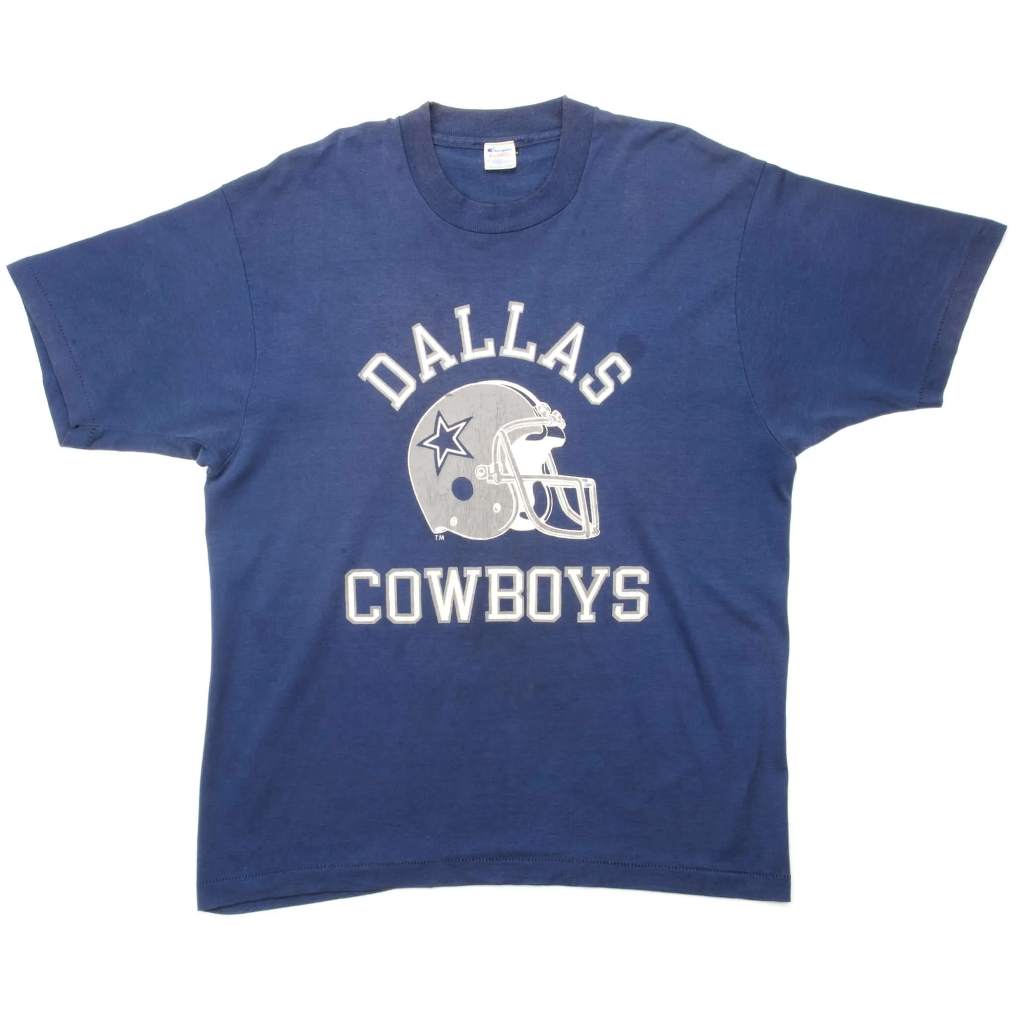 VINTAGE CHAMPION NFL DALLAS COWBOYS TEE SHIRT EARLY 1980S-1990 SIZE LARGE MADE IN USA